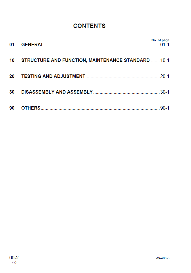 Komatsu WA400-5 Engine Shop Manual PDF SEBM028006