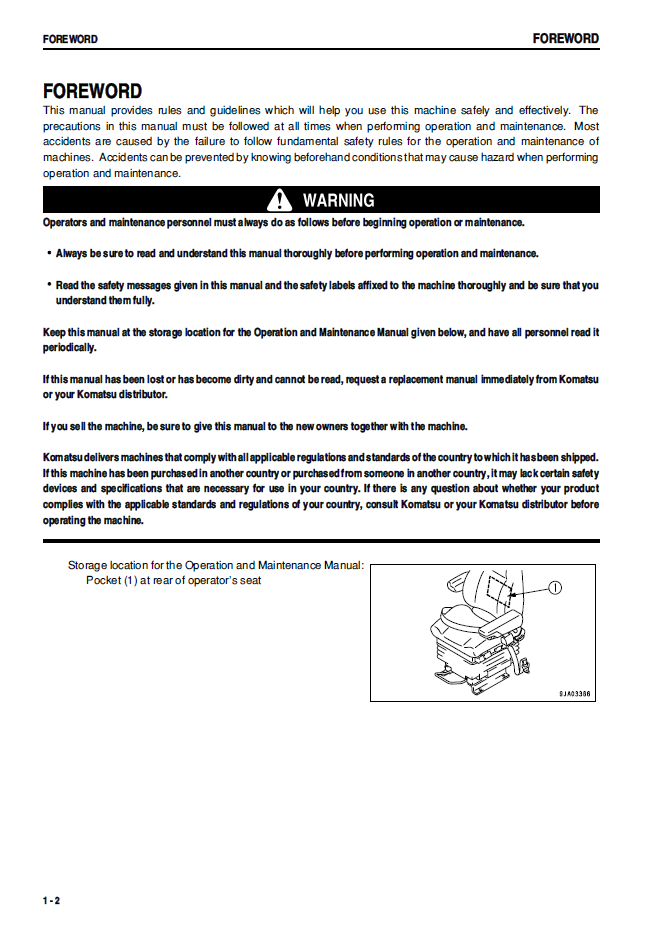 Komatsu WA400-5 Wheel Loader Maintenance Guide (SEAM047401T)
