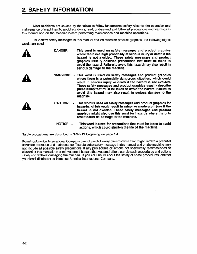 Komatsu WA450-3 Operation & Maintenance Wheel Loader Manual PDF