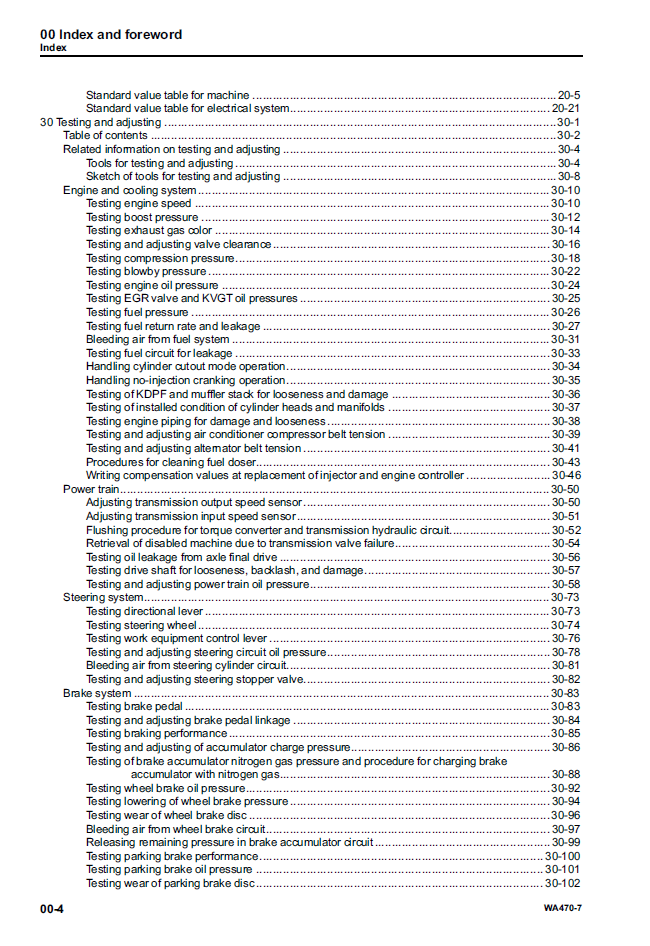 Komatsu WA470-7 Wheel Loader Repair Manual SEN06006-05