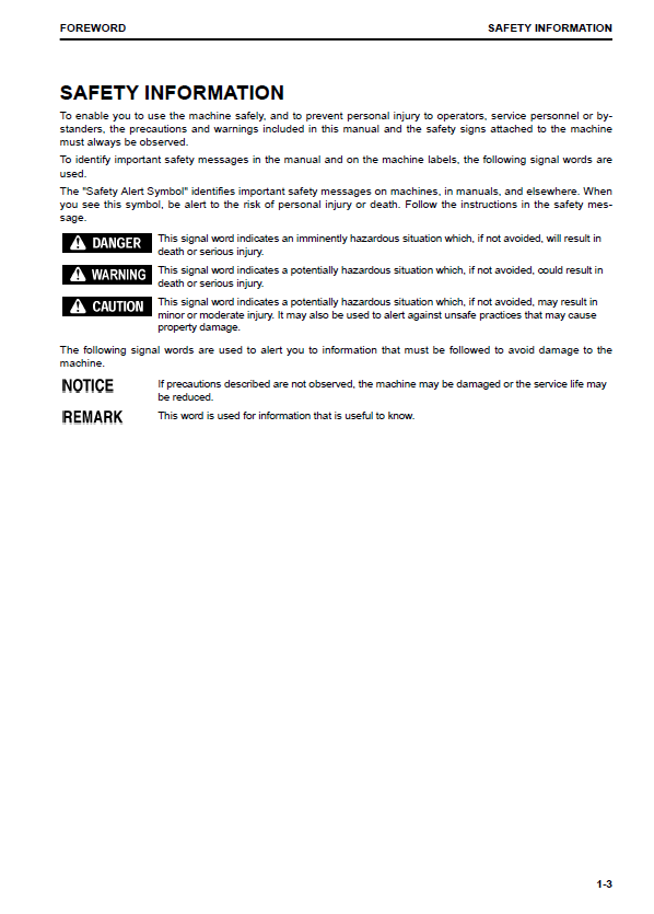 Komatsu WA470-8 Loader Maintenance Schedule & Operating Guide PDF