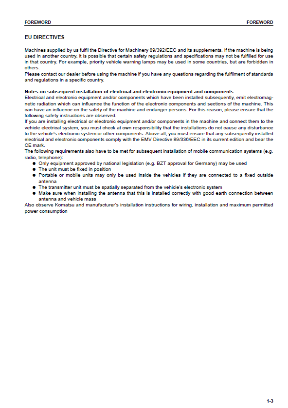 Komatsu WA480-5H Wheel Loader Maintenance & Operation PDF Manual