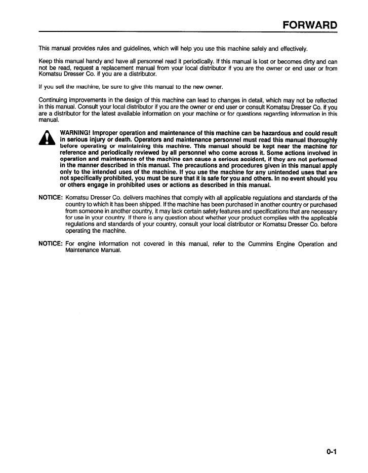 Komatsu WA500-1LC Wheel Loader Maintenance Manual (CEADW25050 PDF)