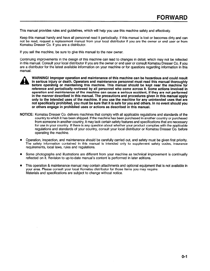 Komatsu WA500-1L Wheel Loader Maintenance Manual (CEADW25010 PDF)