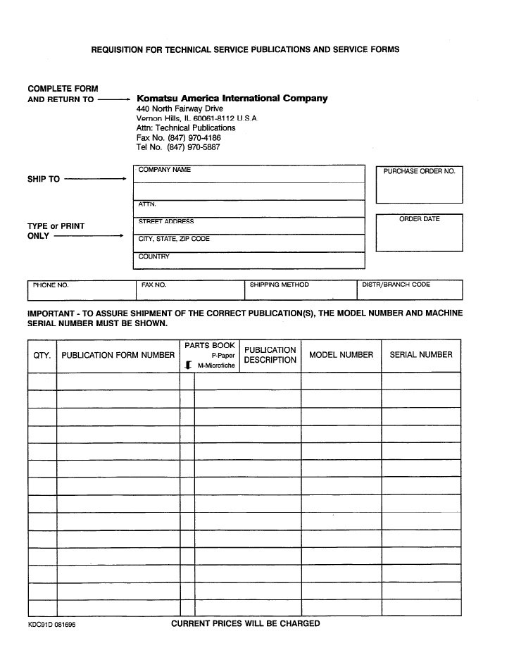 Komatsu WA500-1 Wheel Loader O&M Manual CEAD000300 PDF