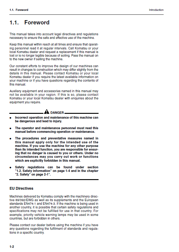 Komatsu WA500-3H Wheel Loader PDF Operator & Maintenance Guide