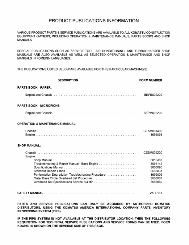 Komatsu WA500-3 Operation and Maintenance Manual PDF 