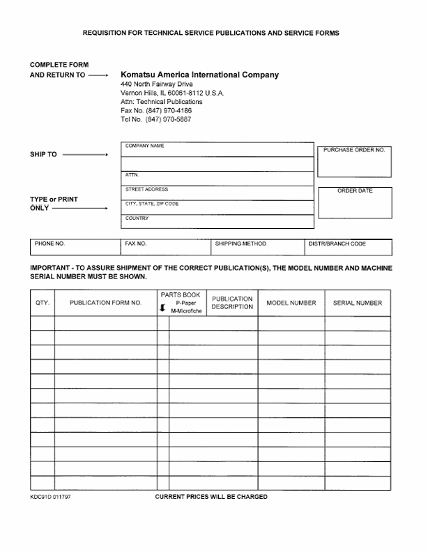 Komatsu WA500-3 Wheel Loader Service & Maintenance Manual 