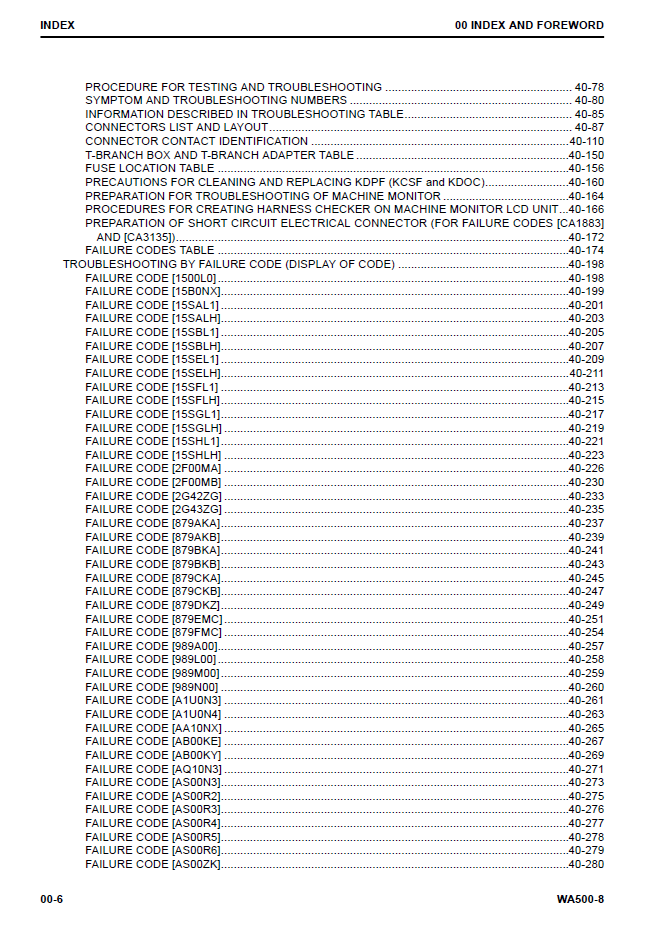 Komatsu WA500-8 Wheel Loader Repair Manual SEN06581-07