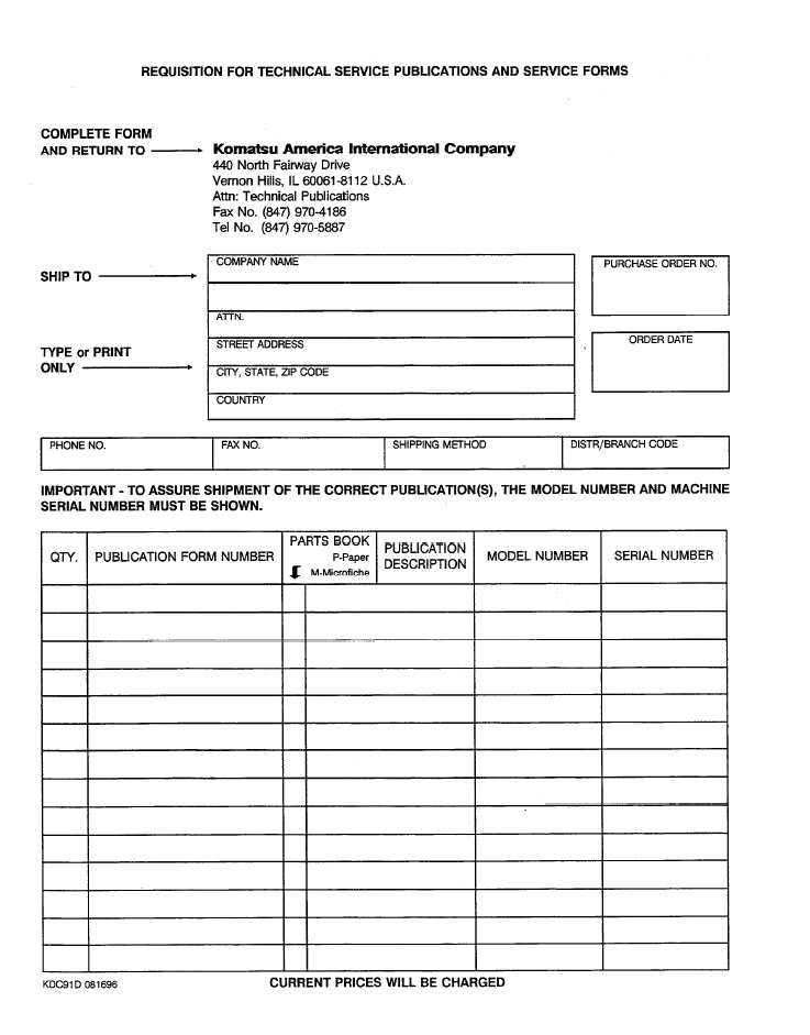 Komatsu WA600-1 Wheel Loader O&M Manual CEAD000800 PDF