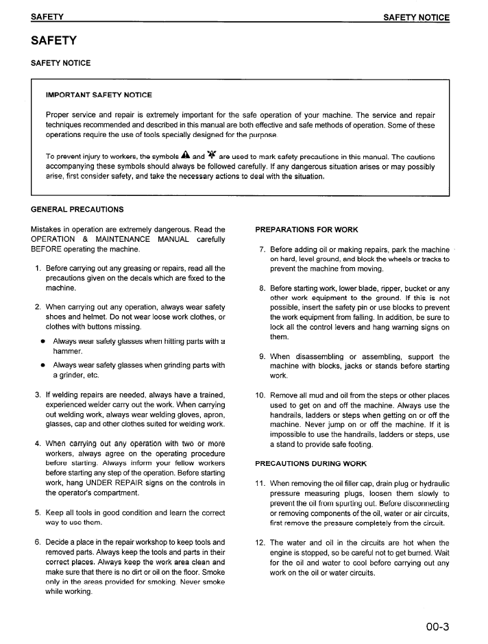 Komatsu WA600-1 Wheel Loader Service Manual CEBD000800