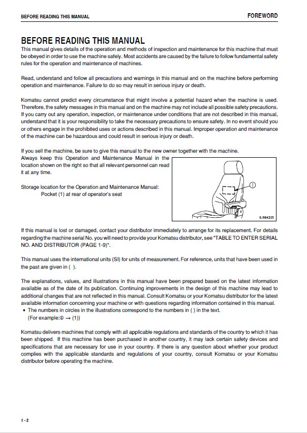 Komatsu WA600-6 Operation and Maintenance Manual Download
