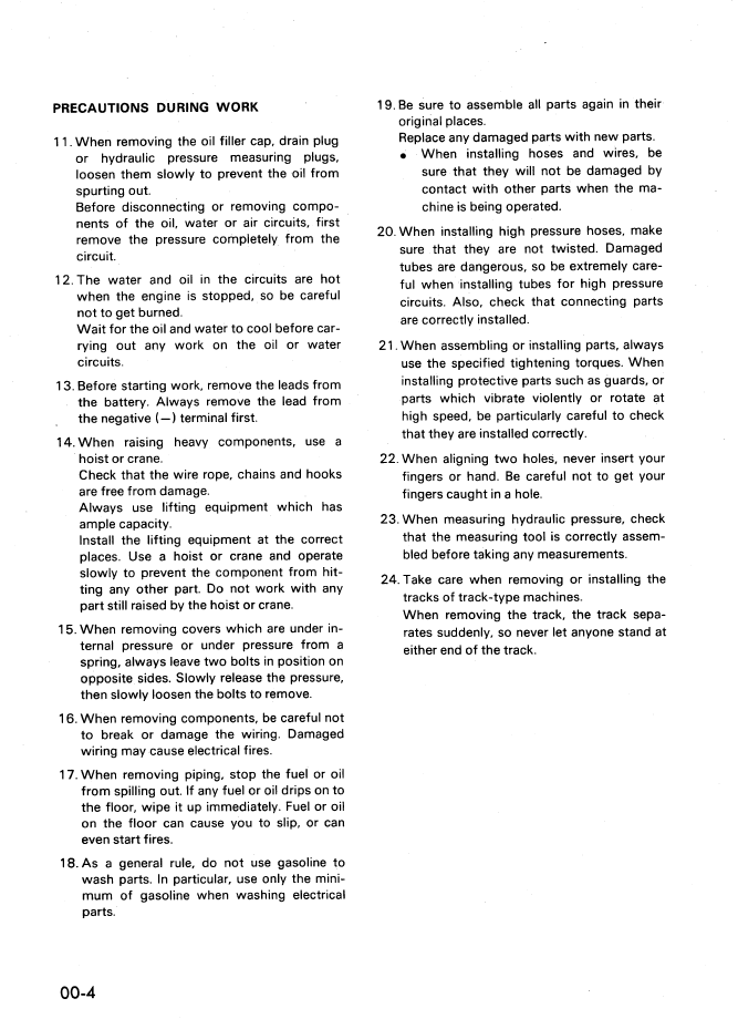 Komatsu WA70-1 Technical Repair Guide SEBM04150104 PDF