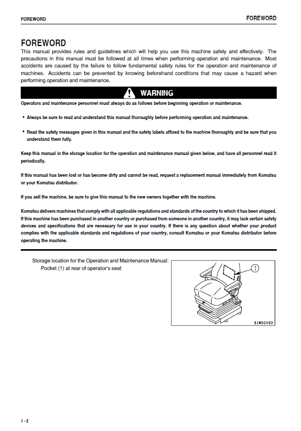 Komatsu WA700-3 Wheel Loader Service & Maintenance Manual