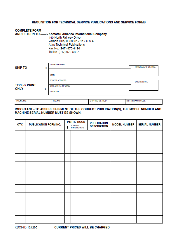 Komatsu WA75-3 / WA85-3 Wheel Loader Operation and Maintenance Manual PDF Guide