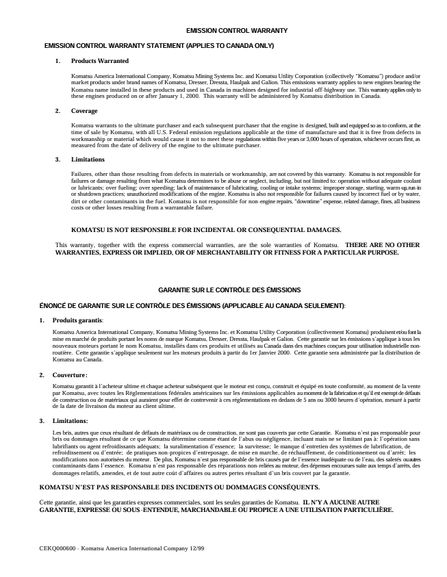 Komatsu WA900-3LC Wheel Loader Service & Maintenance Manual PDF