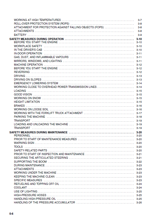 Komatsu WA95-3 Wheel Loader Maintenance, Safety & Operation Manual PDF