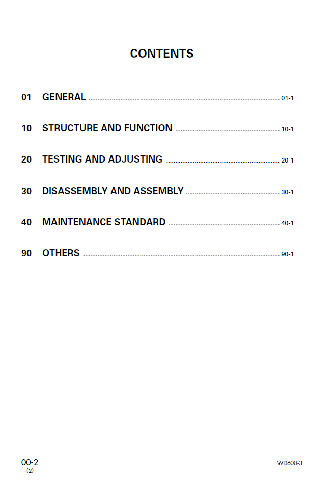 Komatsu WD600-3 Engine Repair Manual SEBM022905 PDF