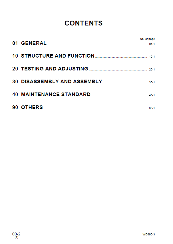 Komatsu WD900-3 Engine Repair Manual PDF – SEBM036903