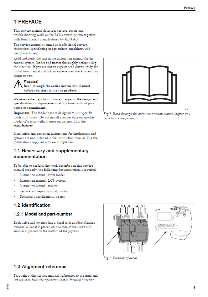 Loader Control System Technical Service Manual New Holland 12166067