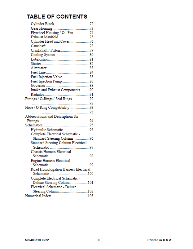 MUSTANG 106 MLA-1 Articulated Loader Spare Parts Catalog PDF Manual