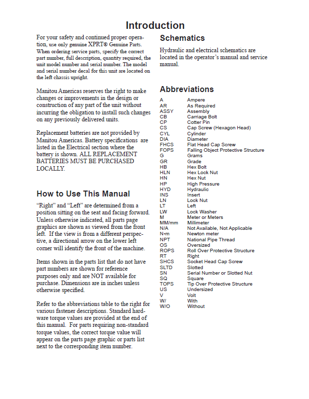 MUSTANG 1350RT Parts Catalog Manual 50950469 PDF Download