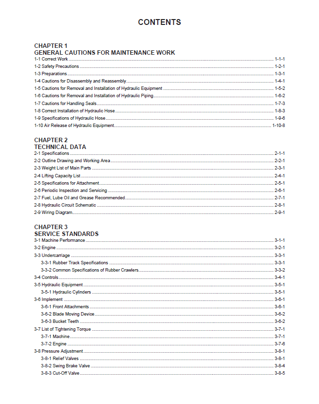 MUSTANG 250Z Compact Excavator Workshop Manual 50940346