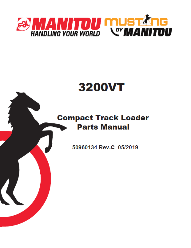 MUSTANG 3200VT Compact Track Loader Parts Catalog Manual 50960134 PDF