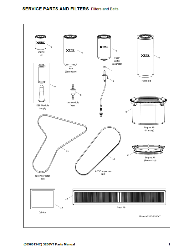 MUSTANG 3200VT Illustrated Parts Catalog Manual 50960134 PDF Download