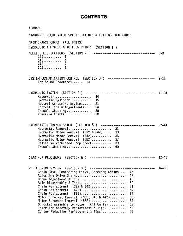 MUSTANG 332 342 442 552 Workshop Manual Download PDF