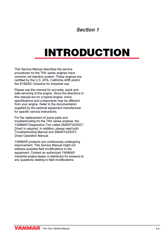 MUSTANG 3TNV88C 3TNV86CT 4TNV98C Maintenance Manual PDF Guide