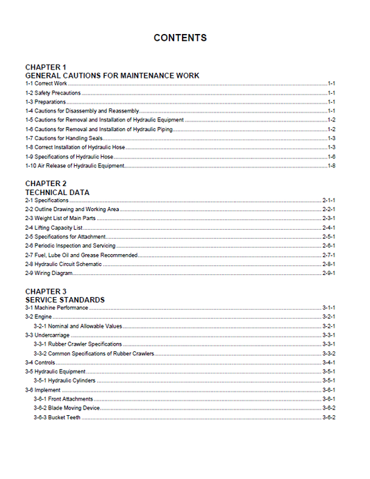 MUSTANG 450Z NXT2 Excavator Repair & Service Manual Download PDF