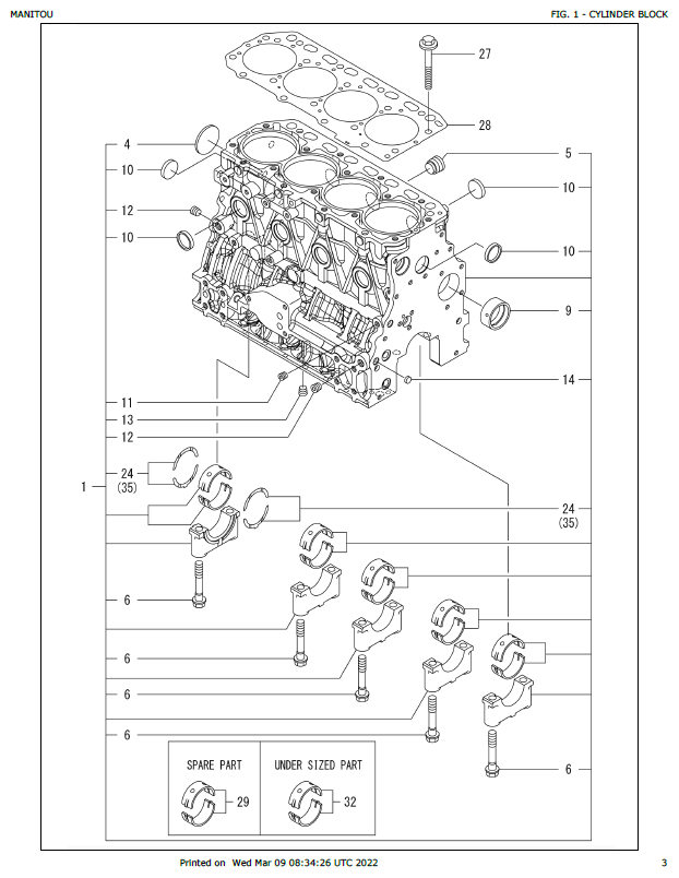 MUSTANG 4TNV88C-KMS Engine Parts Catalog & Service Manual PDF