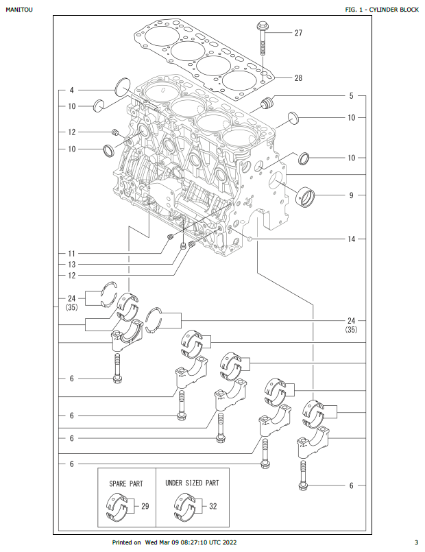 MUSTANG 4TNV88C-PBV Diesel Engine Parts Manual – 50940218 PDF Guide