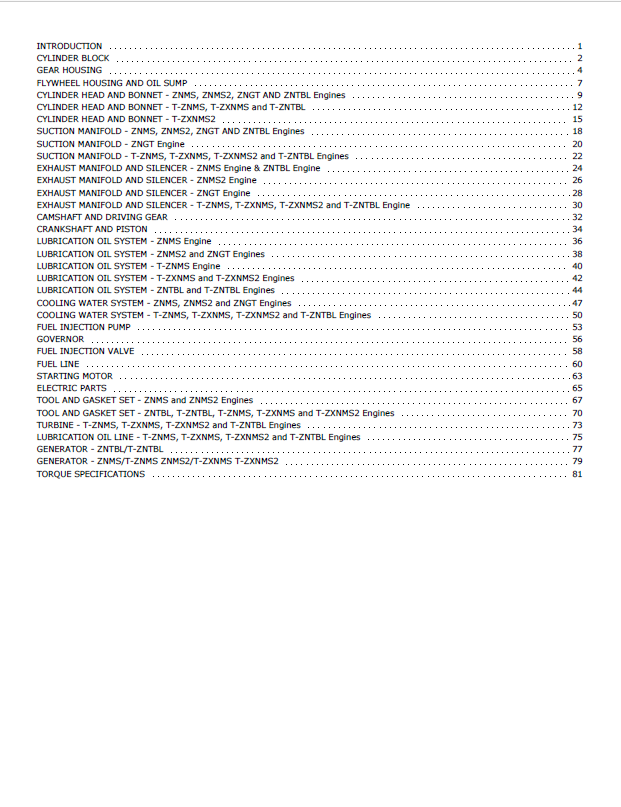 MUSTANG 4TNV98-ZNMS & 4TNV98T Parts Manual 917304 PDF