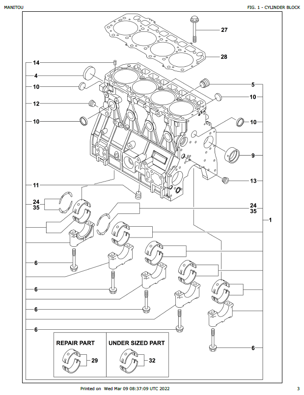 MUSTANG 4TNV98-ZWBV1 Engine Parts Catalog 50940083 – Official PDF Manual