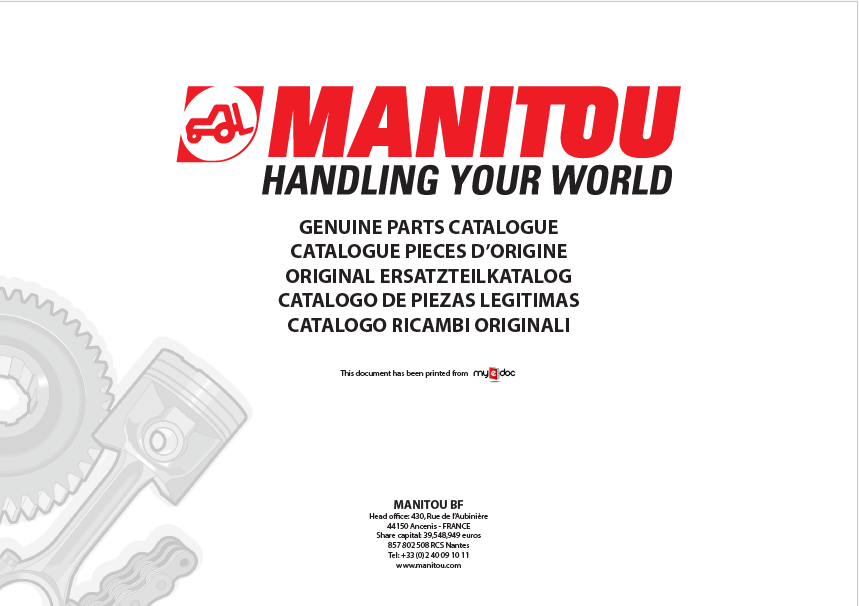 MUSTANG 4TNV98 Series Parts Catalog Manual 917304 PDF Download