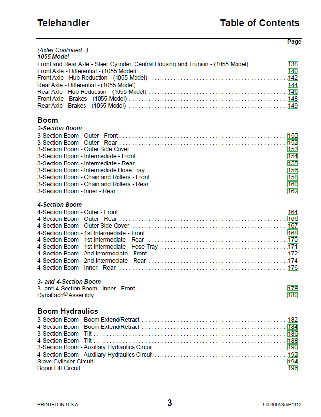 MUSTANG 642, 844 & 1055 Telehandler Parts Catalog PDF Manual