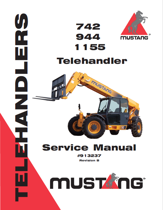 MUSTANG 742 944 1155 Telehandler Service Manual 913237 PDF Download