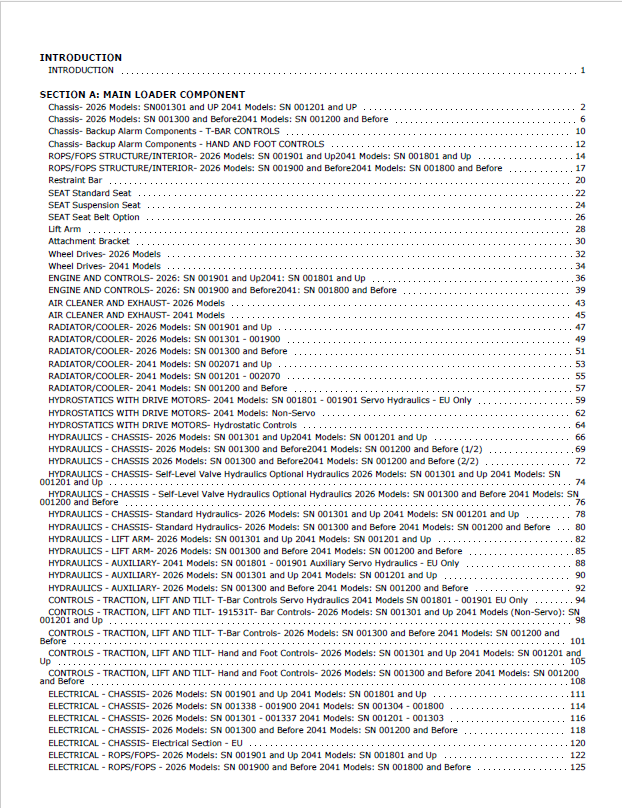 MUSTANG 917162 Parts Manual PDF for Models 2026 and 2041
