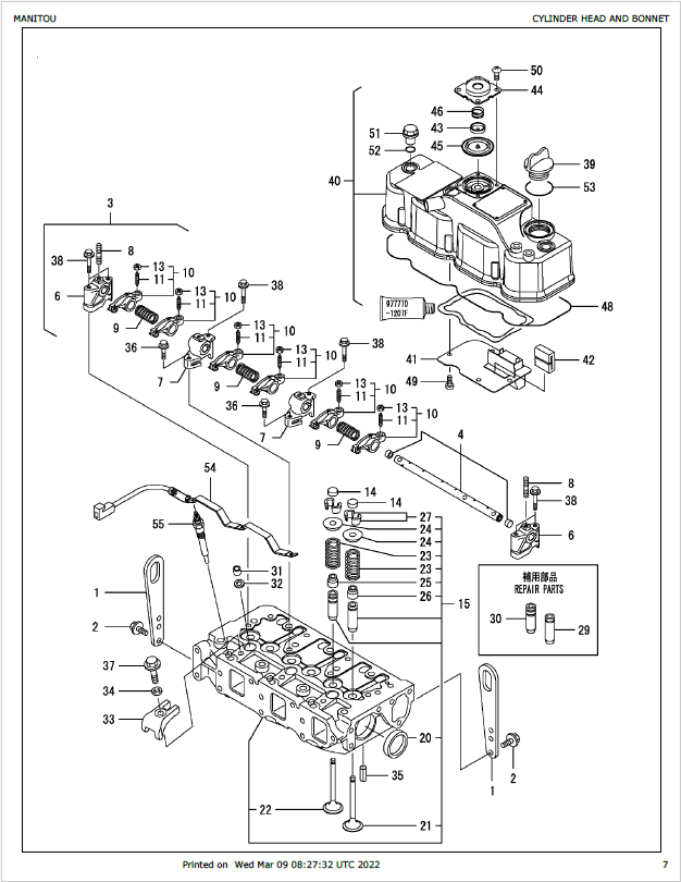 MUSTANG 917382 3TNV82A-BPMS Engine Parts Catalog & Illustrated Manual PDF
