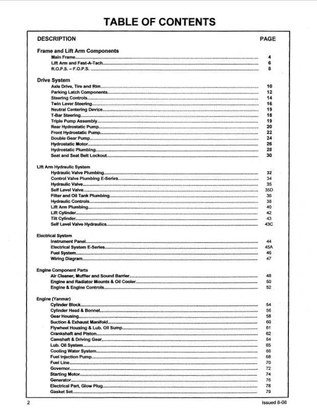 MUSTANG 920 Prior E-Series Equipment Parts Catalog Guide