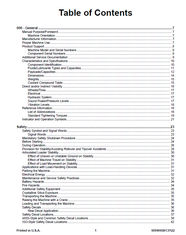 MUSTANG AL550 & AL508 Loader Repair Service Manual Download PDF