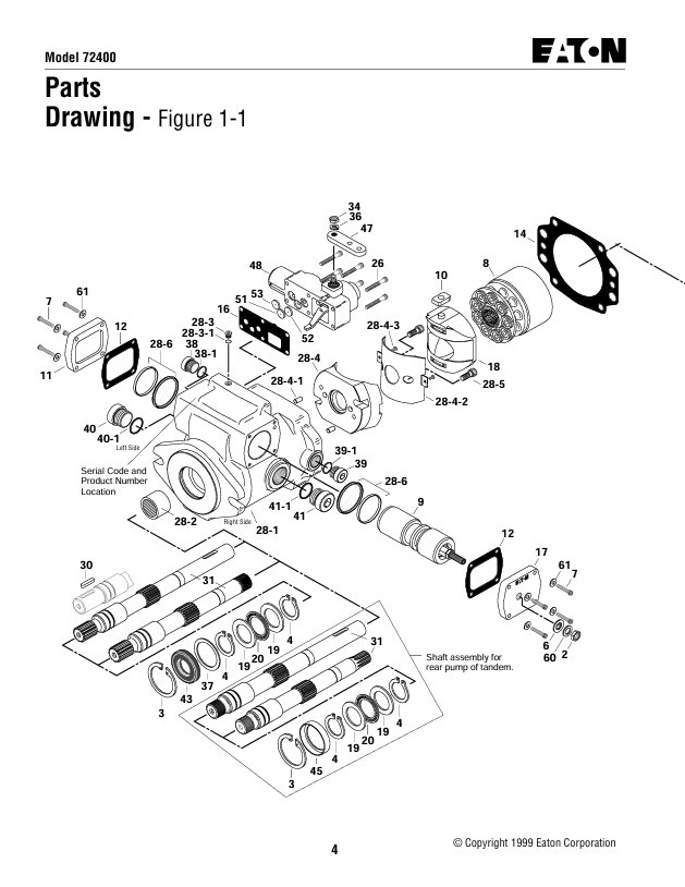 MUSTANG Eaton 72400 Medium Duty Piston Pump Workshop Manual 917119 PDF