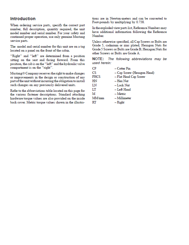 MUSTANG ME1503 Parts Manual 909828 | Compact Excavator PDF Catalog