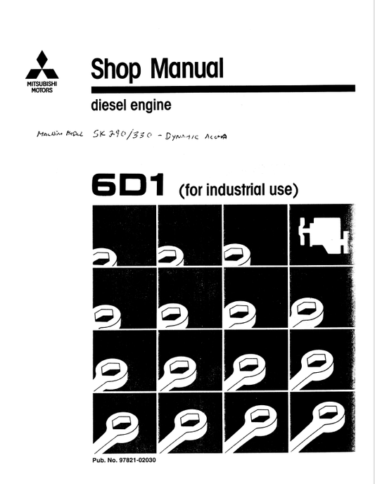 Mitsubishi 6D1 Diesel Engine Repair & Service Manual PDF