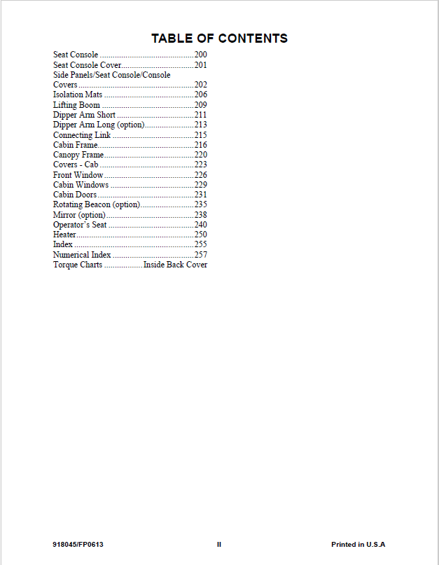 Mustang 1503 Compact Excavator Parts Catalog 918045 Workshop PDF