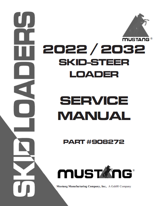 Mustang 2022-2032 Skid-Steer Loader Service Manual 908272 PDF Download