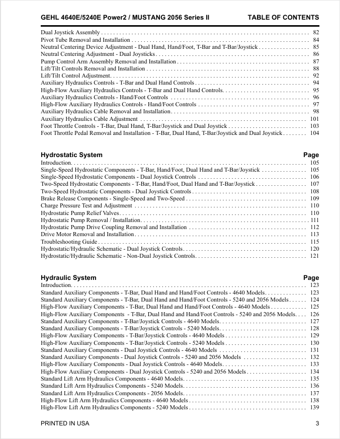 Mustang 2056 Series II Tier 4i Yanmar Service Manual PDF