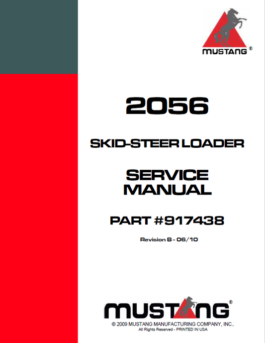 Mustang 2056 Skid-Steer Loader Service Manual 917438 PDF Download